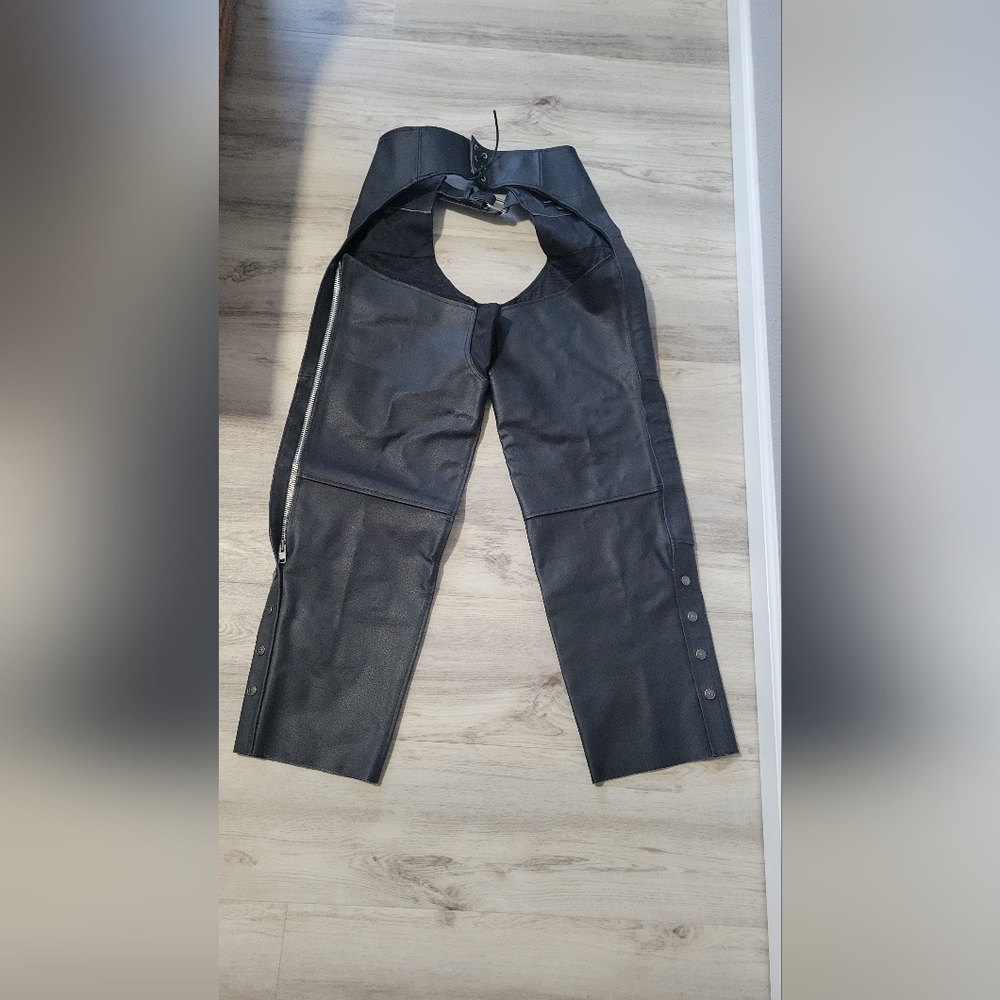 Black Leather Chaps